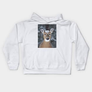 New Winter hat - White-tailed deer Kids Hoodie